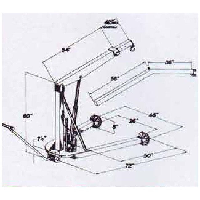 Husky-Master Heavy-Duty Mobile Hydraulic Floor Cranes - Image 2