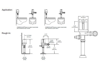 HYBRIDFLUSH Dual-Flush Water Closet Flushometers - Image 2