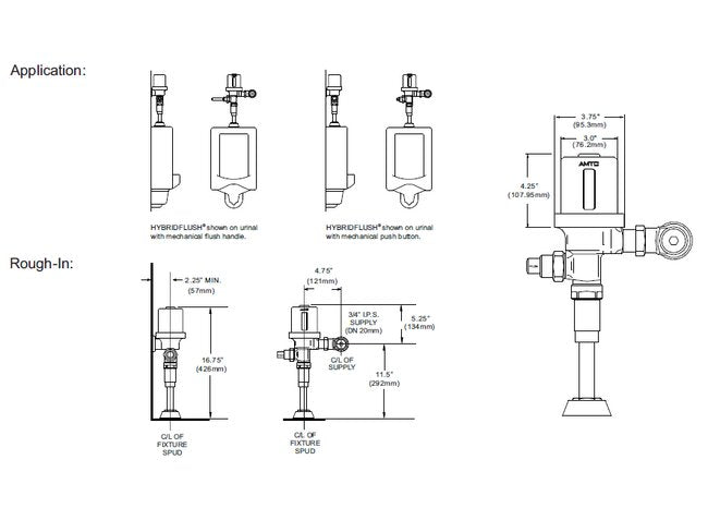 HYBRIDFLUSH® Automatic/Manual Urinal Flushometer - Image 2