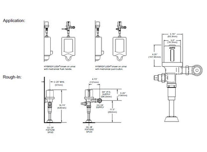 HYBRIDFLUSH® Automatic/Manual Urinal Flushometer - Image 2
