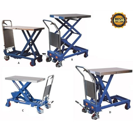 400 lb Capacity Single Scissor Hydraulic Elevating Cart - Image 1