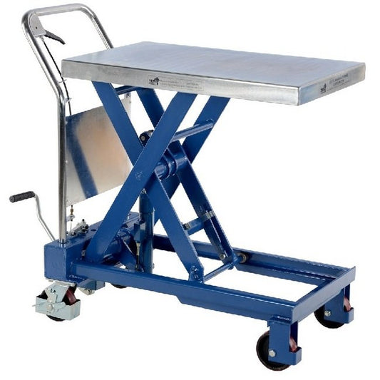 Heavy-Duty Single Scissor Hydraulic Elevating Cart - 1000 lb Capacity - Image 1
