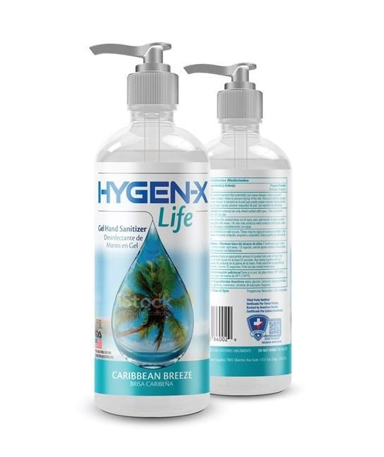 33.8 fl oz HYGEN-X Life Caribbean Breeze Gel Hand Santizer - Image 1