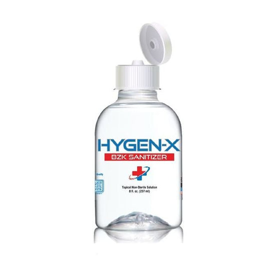 8 fl oz HYGEN-X BZK Topical Non-Sterile Solution Sanitizer - Image 1