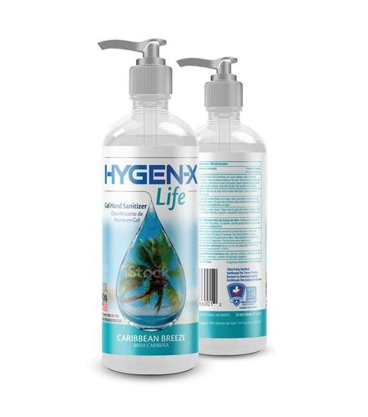 16.9 fl oz HYGEN-X Life Caribbean Breeze Gel Hand Santizer - Image 1