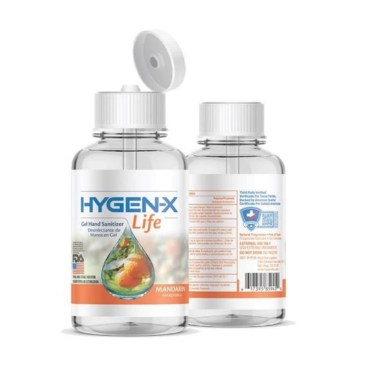 8 fl oz HYGEN-X Life Mandarin Gel Hand Santizer - Image 1