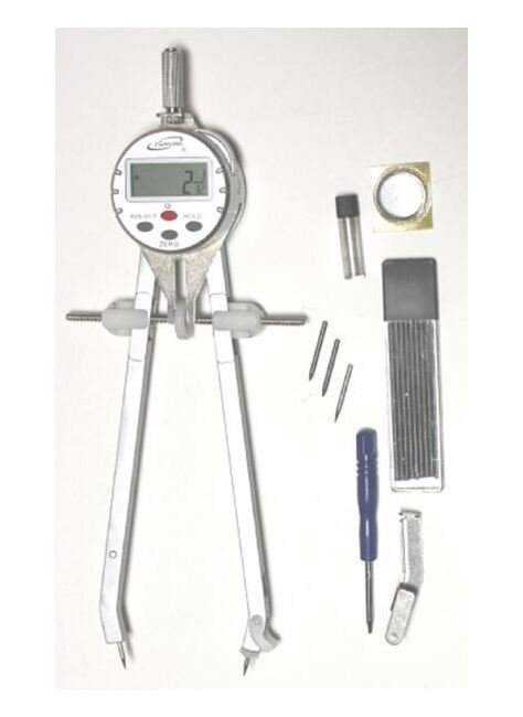 iGaging 0-6 Inch Radius Digital Poly-Fiber Compass Divider - Image 1