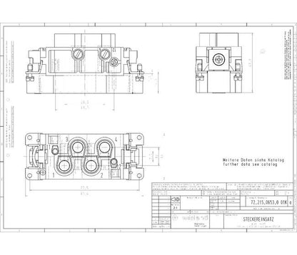 Wieland Male Industrial Connector Insert POW STS 4/2 FA DB AG - Image 2