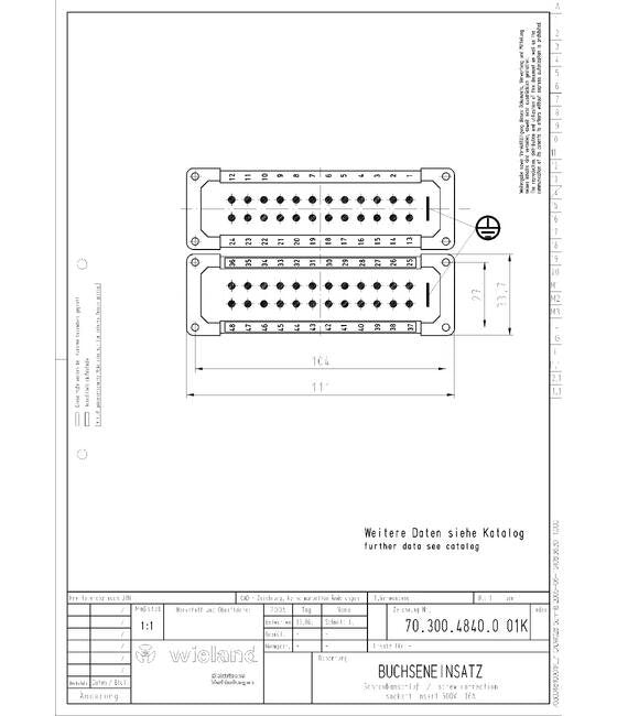 Wieland BAS BUS 48 Industrial Connector Insert - Image 2