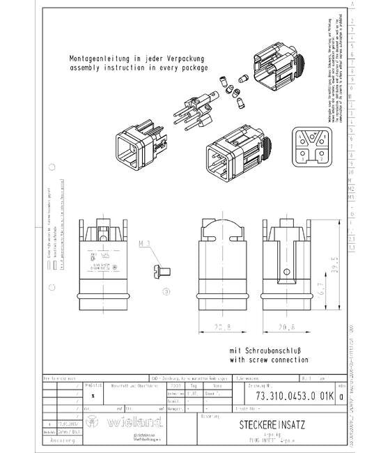 Wieland MIN STS 4 2.5 25 AG Industrial Connector Insert - Image 2
