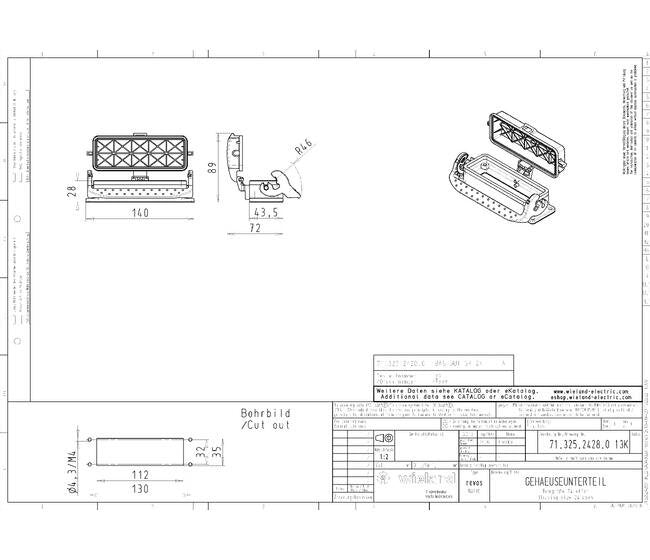 Wieland Aluminum 24-Pole Industrial Multi-Pole Connector Housing - Image 1