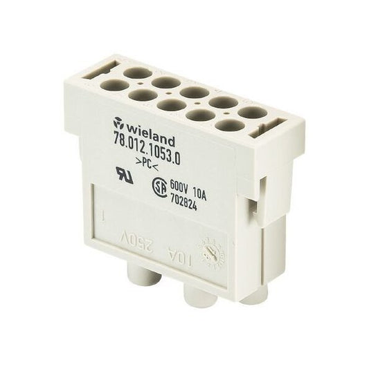 Wieland 4 kV Impulse Voltage Pin Insert - 10 Pole Male Connector - Image 1
