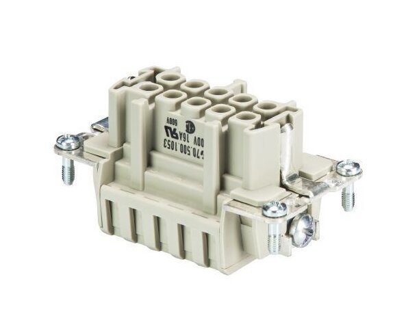 Wieland BAS BUF 10 2.5 50 Industrial Connector Insert - 10-Pole Female Insert - Image 1
