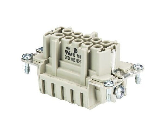 Wieland BAS BUF 10 2.5 50 Industrial Connector Insert - 10-Pole Female Insert - Image 1