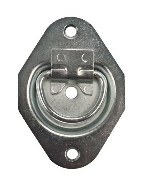 Industrial Round Grip Folding Pull Handle with Mounting Plate - Image 1