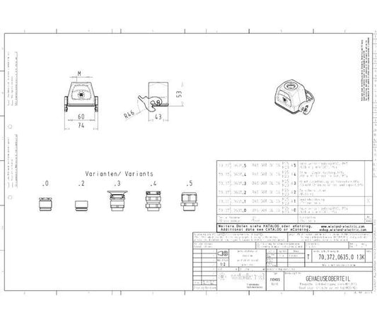Wieland Aluminum 6-Pole Industrial Connector Housing - Image 1