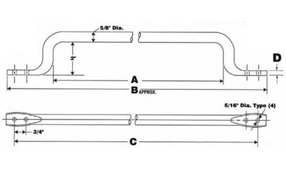 Series 600 Steel Heavy Duty Assist Handles - Chrome Plated - Image 2