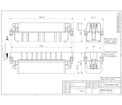 Wieland HD STC 64 25 Industrial Connector Insert - Image 2