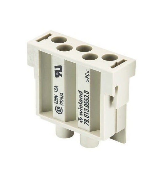 Wieland 5-Pole Crimp Pin Insert with 6kV Impulse Voltage Rating - Image 1
