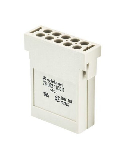 Wieland 10-Pole Female Insert for Industrial Multipole Connectors - Image 1