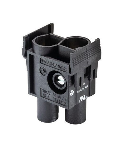 Wieland Female High Current Industrial Connector Insert 2-Pole 1000V/82A Screw Connection - Image 2