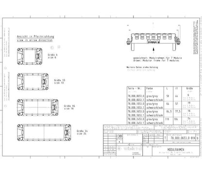 Wieland Modular Connector System Female Frame - 5 Modules - Image 3