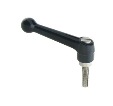 Zinc Adjustable Ball Handle with Stainless Steel Insert - Metric Threaded Stud - Image 1