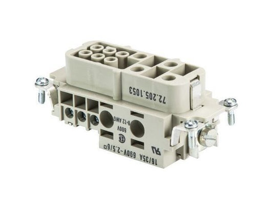 Wieland POW BUS 4/6 DA D AG Industrial Connector Insert - Image 1