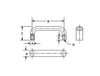 Stainless Steel Oval Grip Pull Handles - Inch - Image 2