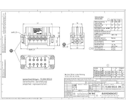 Wieland HD BUS 10 2.5 25 AG Industrial Female Connector Insert - Image 2