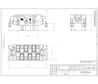Wieland MALE INSERT POW STS 6 6.0 40 AG Industrial Connector - Image 2