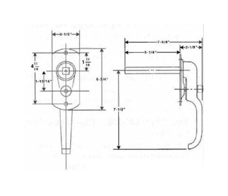 Heavy Duty LN-Keylocking Handle for 7011 Locks - Image 2