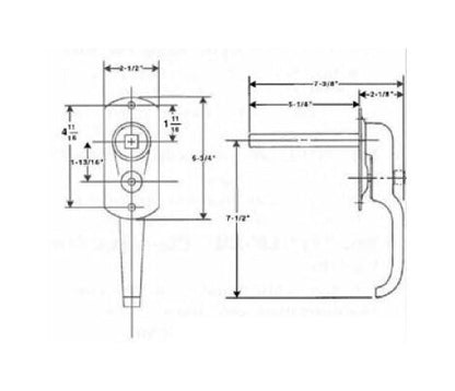 Heavy Duty LN-Keylocking Handle for 7011 Locks - Image 2
