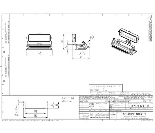 Wieland 24-Pole Industrial Connector Housing - Image 1