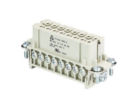 Wieland HD BUS 16 2.5 25 AG Female Industrial Connector Insert - Image 1