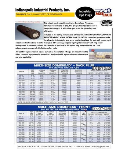 Multi-size Domehead&trade; Front Plug for Pipe Plugs - Image 2