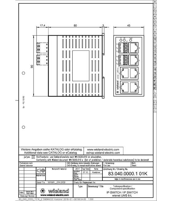 Wieland Wienet UMS6-L Managed IP Switch - Image 3