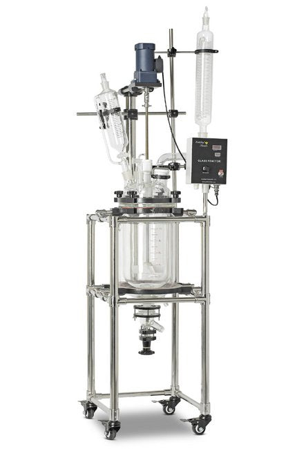 100 Liter (L) Capacity Single Jacketed Reactor with Explosion Proof Electric Motor - Image 1