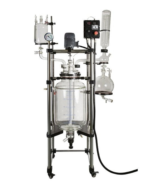 10 Liter (L) Capacity Double Jacketed Reactor with Explosion Proof Electric Motor - Image 1