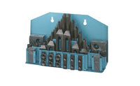 Precise 9/16 Inch Table T-Slot Steel Clamping Kit - 52 Pieces