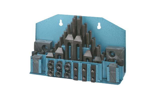 Precise 52-Piece 9/16" Table T-Slot Steel Clamping Kit - Image 1