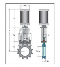 Sure Flow 2 Inch Pneumatic Actuator for Knife Gate Valves