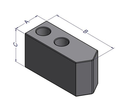 Precision A-2 Tool Steel Blank QC Top Jaws for KSF Power Chucks - Image 2