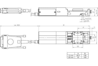 Motorized Miniature Linear Stage L-505 with Stepper Motor, Gearhead, and Linear Encoder - Image 5