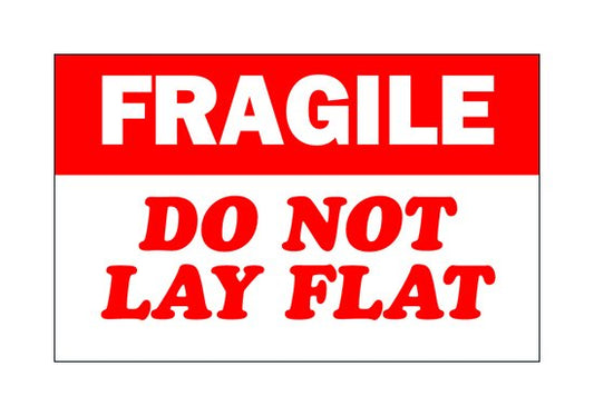 Fragile Shipping Label 3 x 5 in - High-Visibility Handle with Care Sticker - Image 1