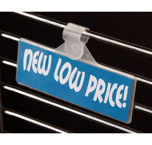 Wire Fixture Label Holder, 3-1/2" White, Pack of 250 - Image 1