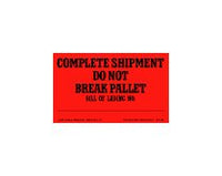 3x5 Fluorescent Red 'Do Not' Shipping Labels