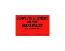 3x5 Fluorescent Red 'Do Not' Shipping Labels - Image 1