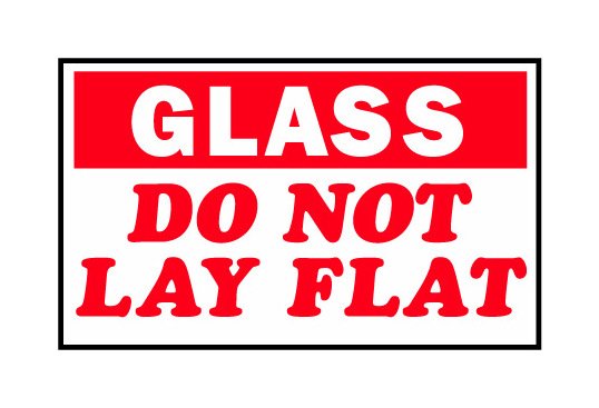 3x5 Glass Shipping Label - Image 1
