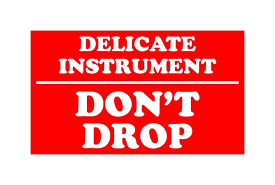 3x5 Delicate Instrument Label - Image 1